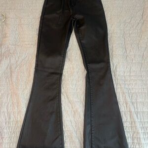 Luna Faux Leather Flare Jeans